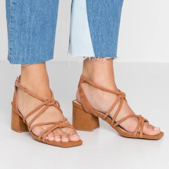 topshop tan leather sandals